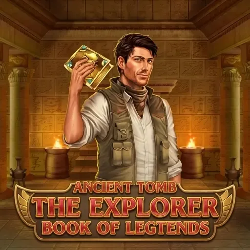 The Book of Legends Slot mit Entdecker und Buch auf Flagman Casino