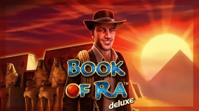 Flagman Casino Book of Ra Deluxe Slot mit Abenteurer und Pyramiden