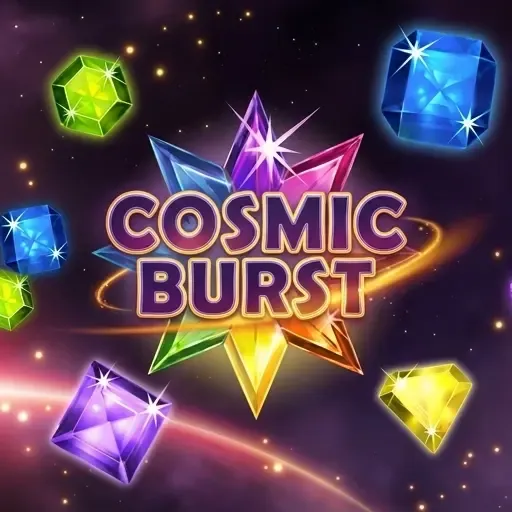 Cosmic Burst Slot mit funkelnden Edelsteinen auf Flagman Casino