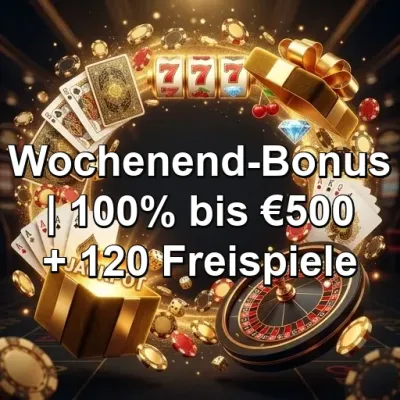 Flagman Casino Wochenend-Bonus 100% bis 500 Euro plus 120 Freispiele